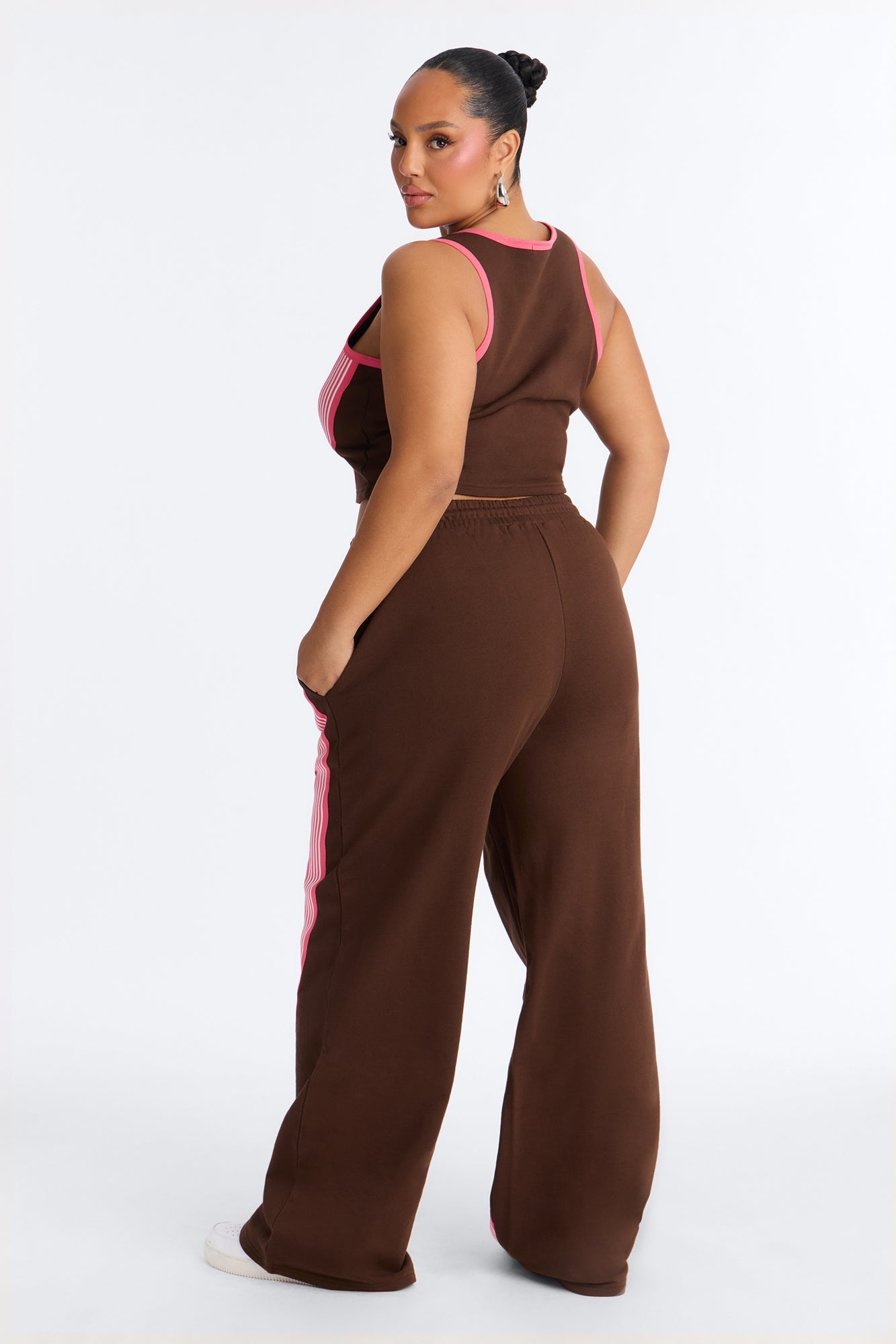 Varsity Babe Pant Set - Chocolate