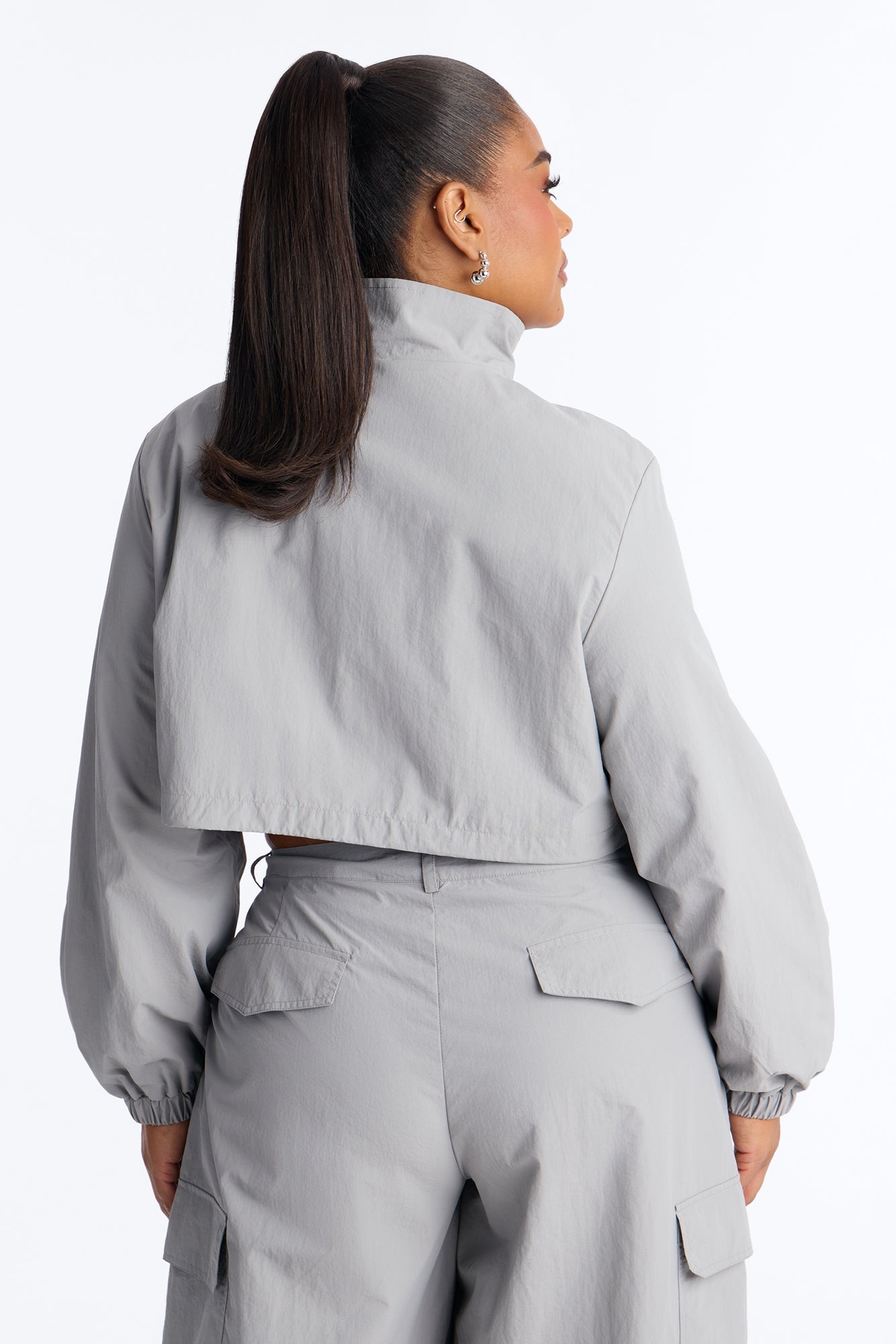 High Standards Windbreaker Zip Up Jacket - Grey