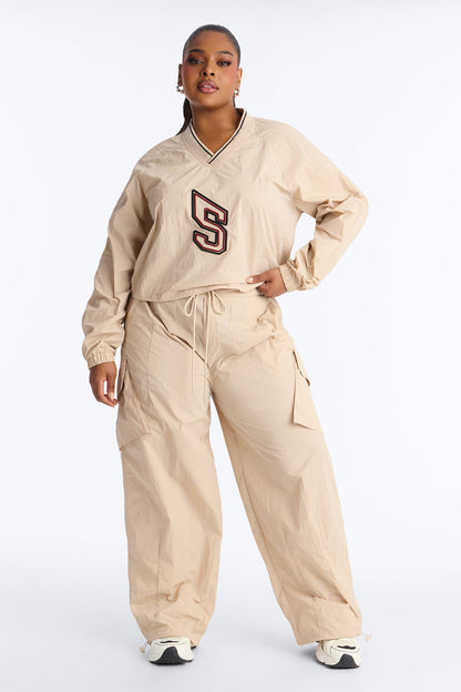 5 And Fine Windbreaker Jogger Pant Set - Khaki