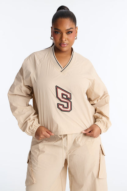5 And Fine Windbreaker Jogger Pant Set - Khaki