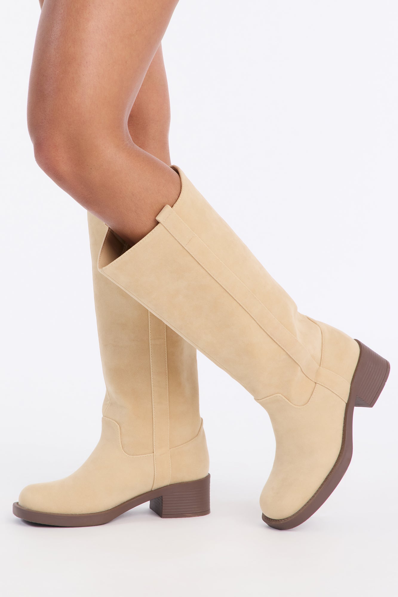 Rhena Knee High Boots - Sand