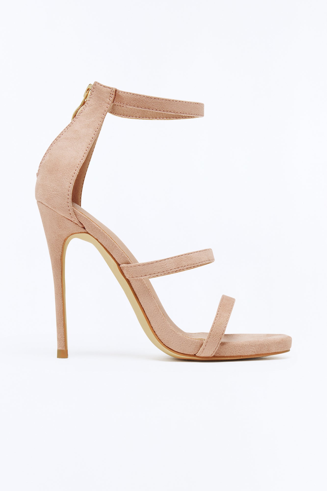 Rica Faux Suede Stiletto Heels - Nude
