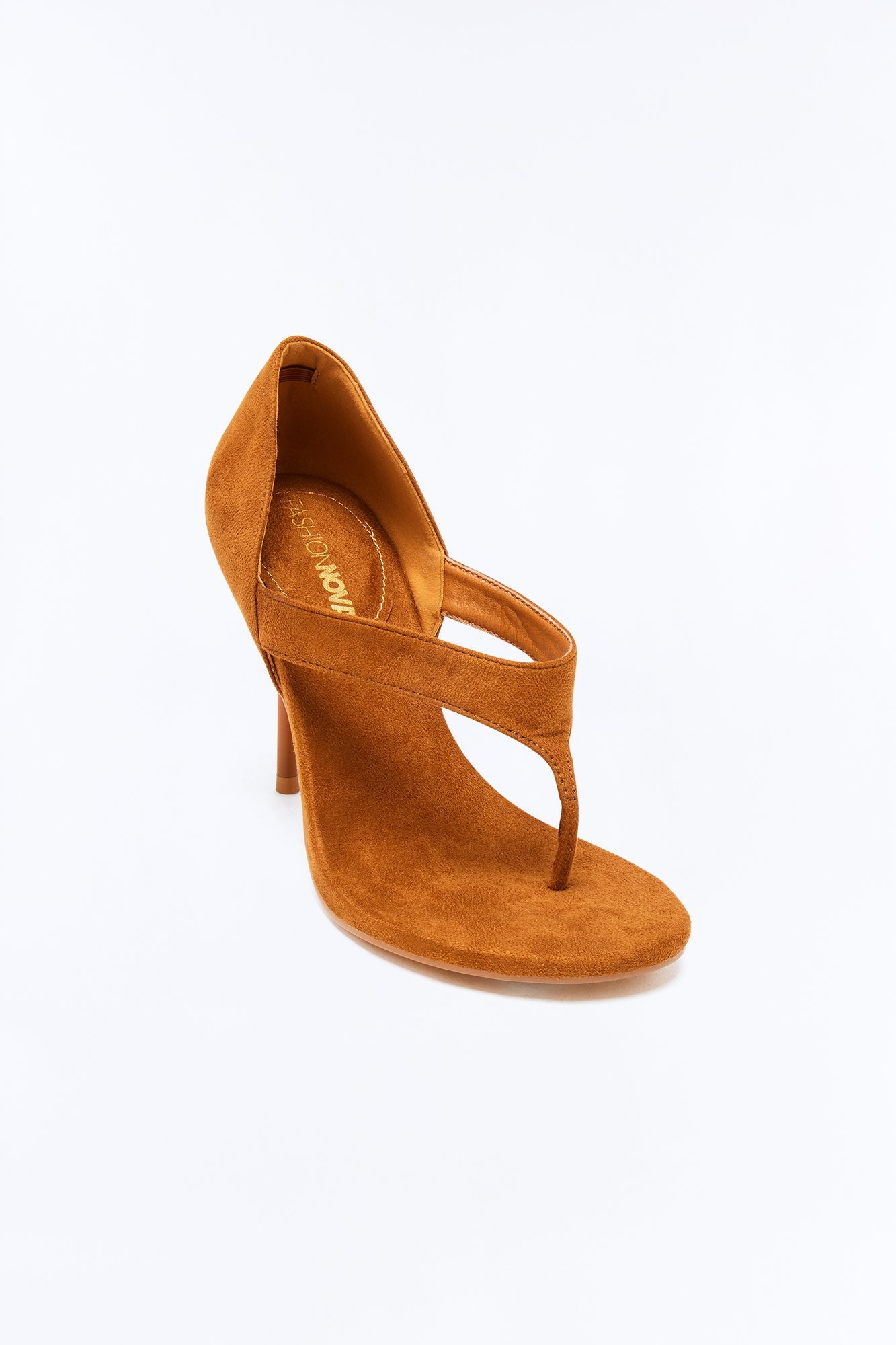 Devy Thong Stiletto Heels - Chestnut