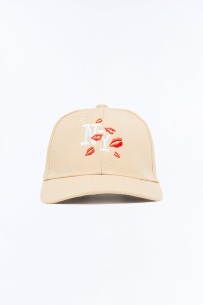 Mini Times Square Kiss Baseball Hat - Nude/combo