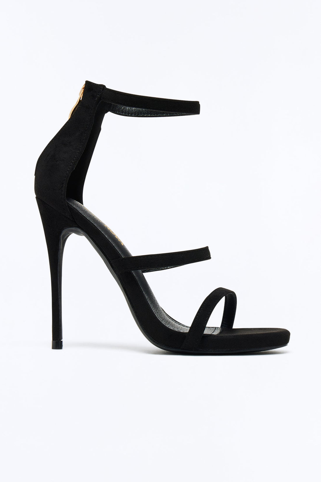 Rica Faux Suede Stiletto Heels - Black