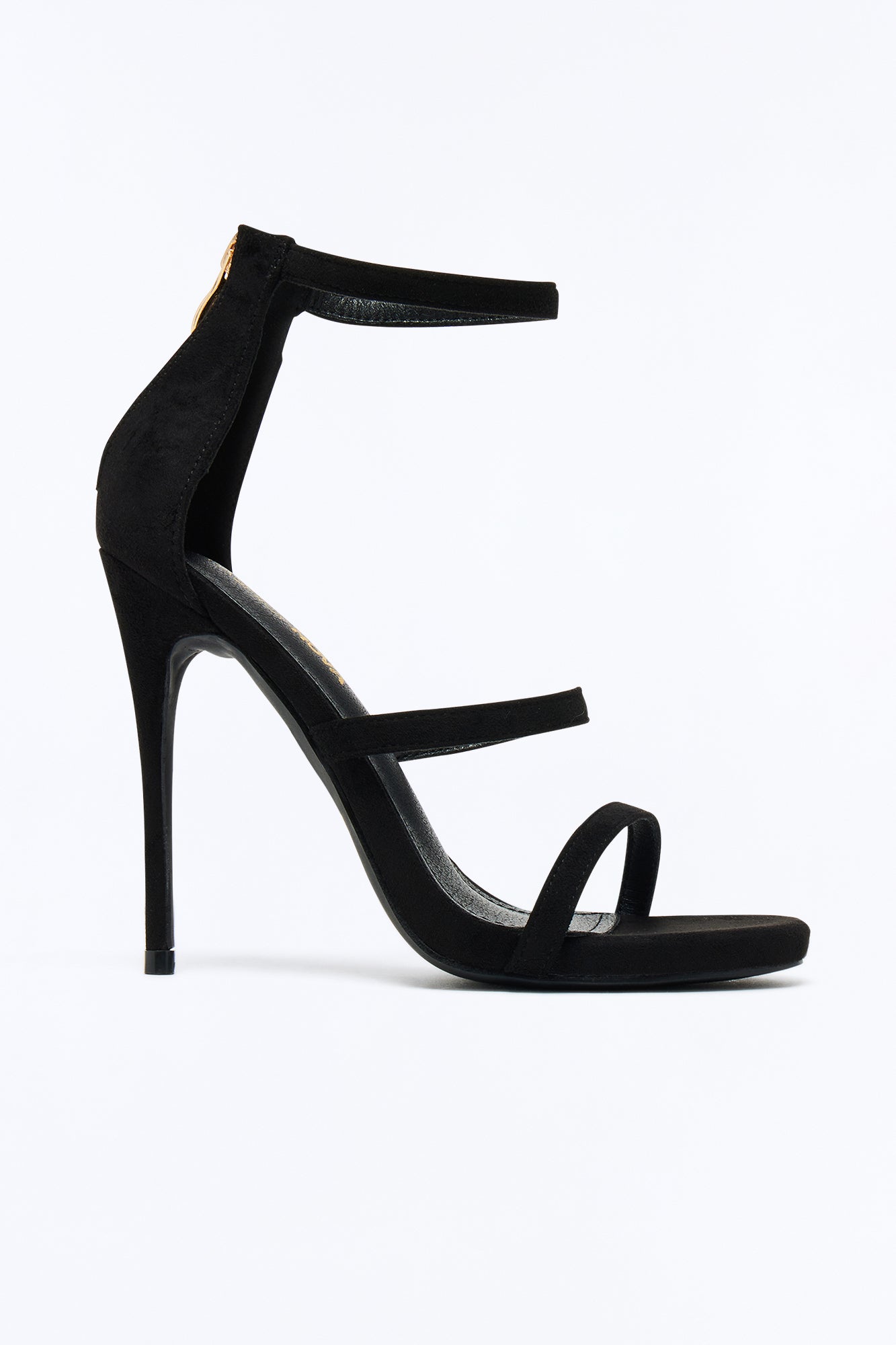 Rica Faux Suede Stiletto Heels - Black