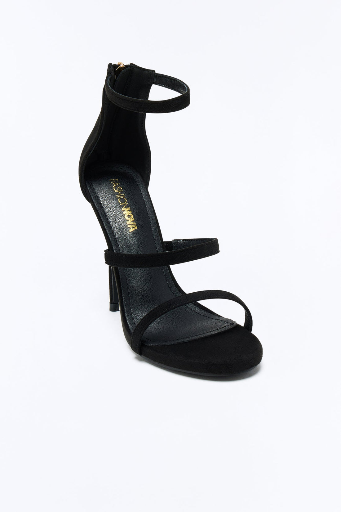 Rica Faux Suede Stiletto Heels - Black