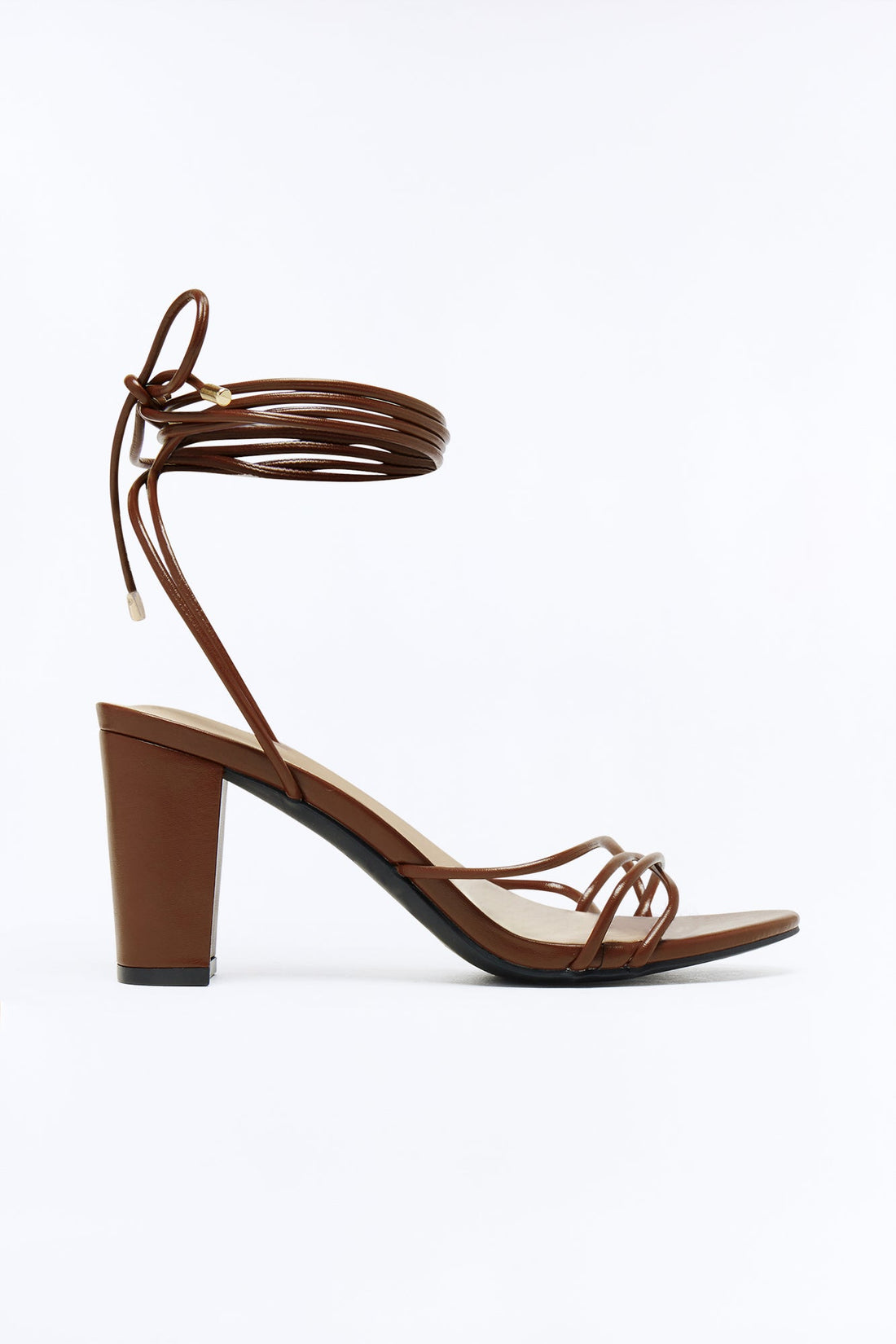 Carina Wrap Up Heels - Chocolate