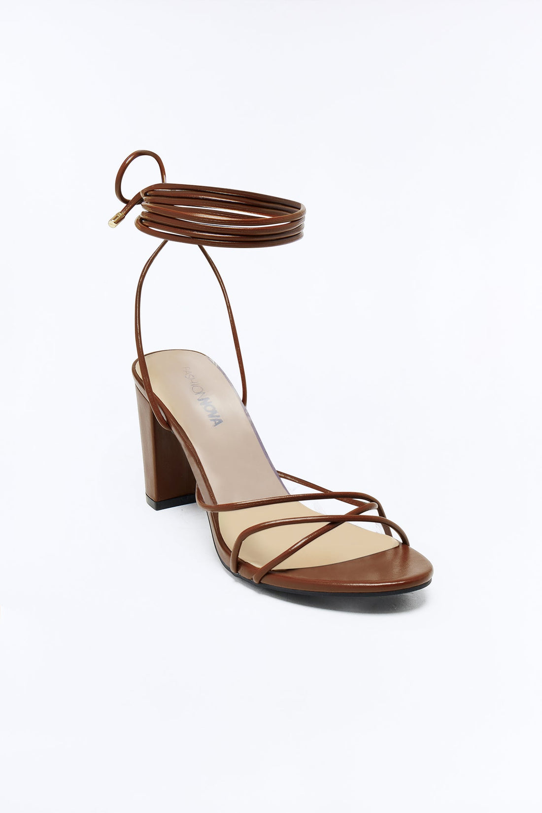 Carina Wrap Up Heels - Chocolate