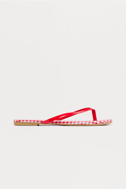Malibu Picnic Flip Flops - Red/combo