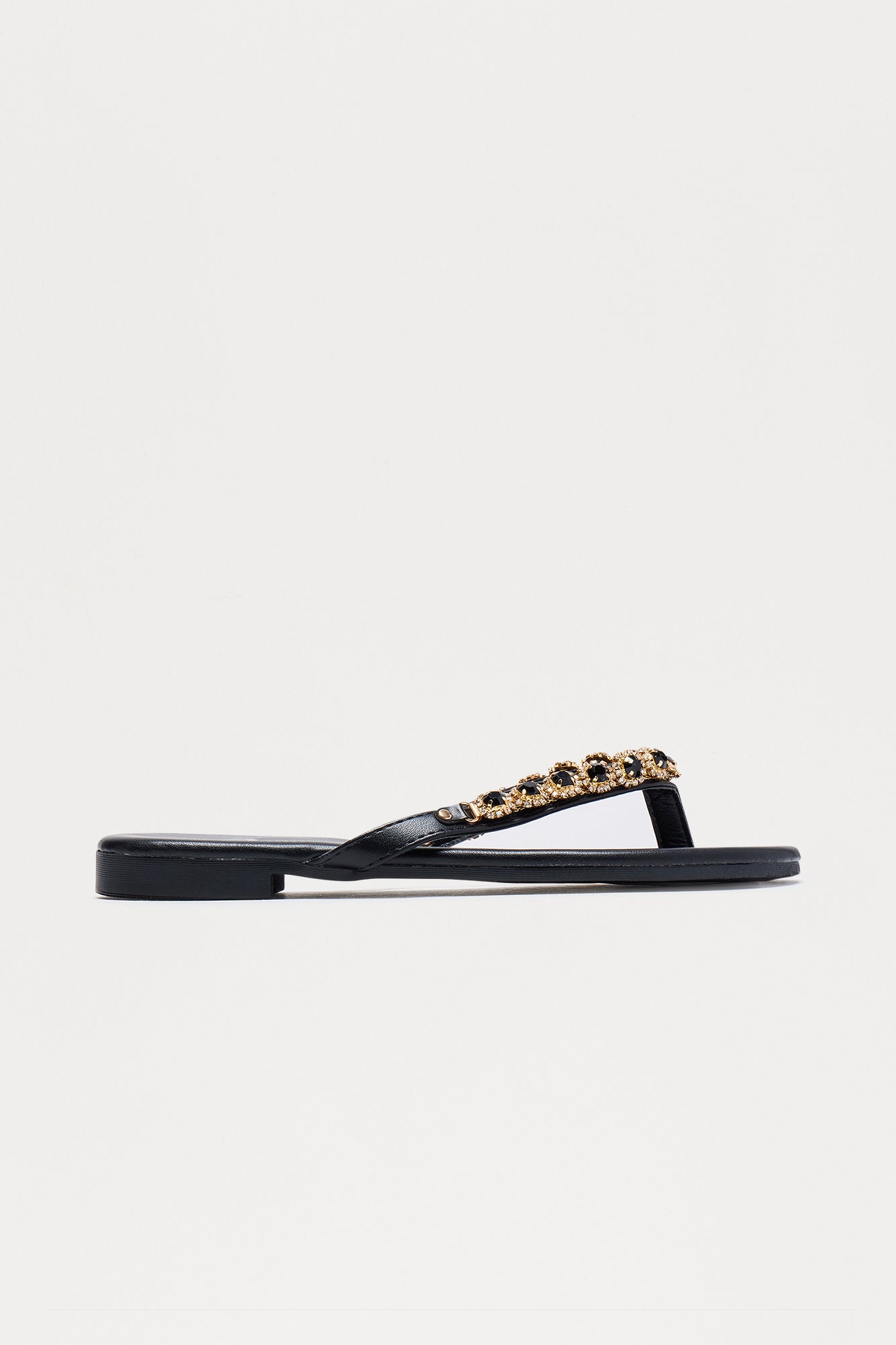 Kesha Jewel Flip Flops - Black