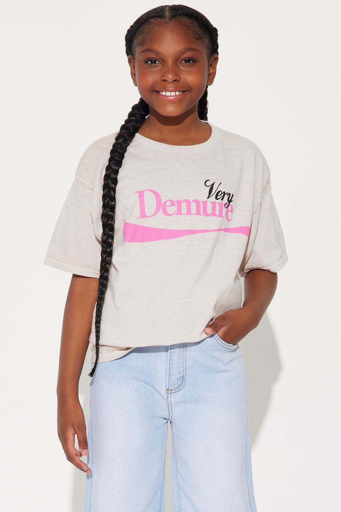 Mini Still Very Demure TShirt - Sand
