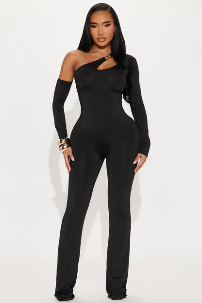 Crowd Pleaser Jumpsuit - Black