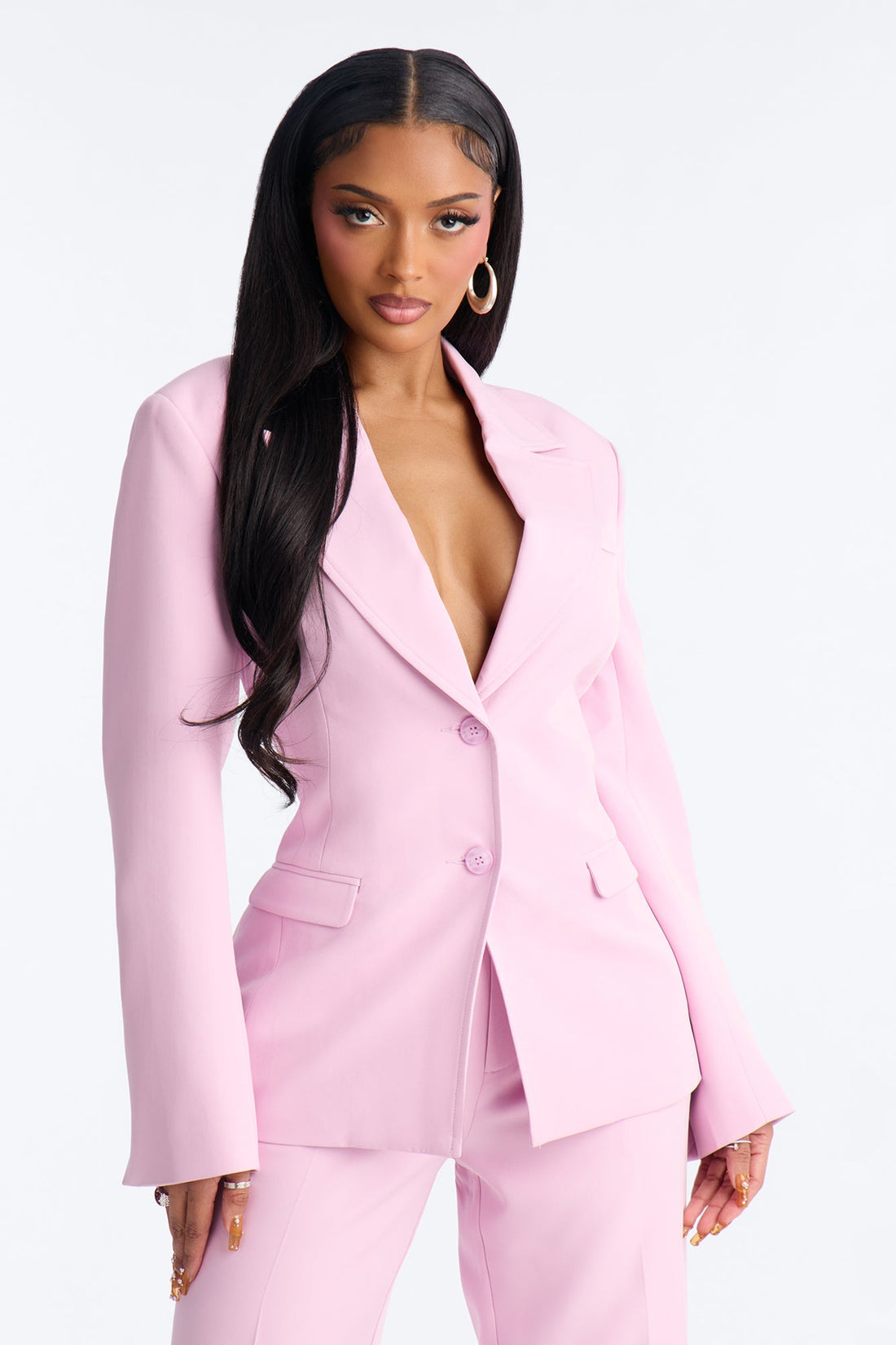 Kendall Hourglass Fitted Blazer - Pink