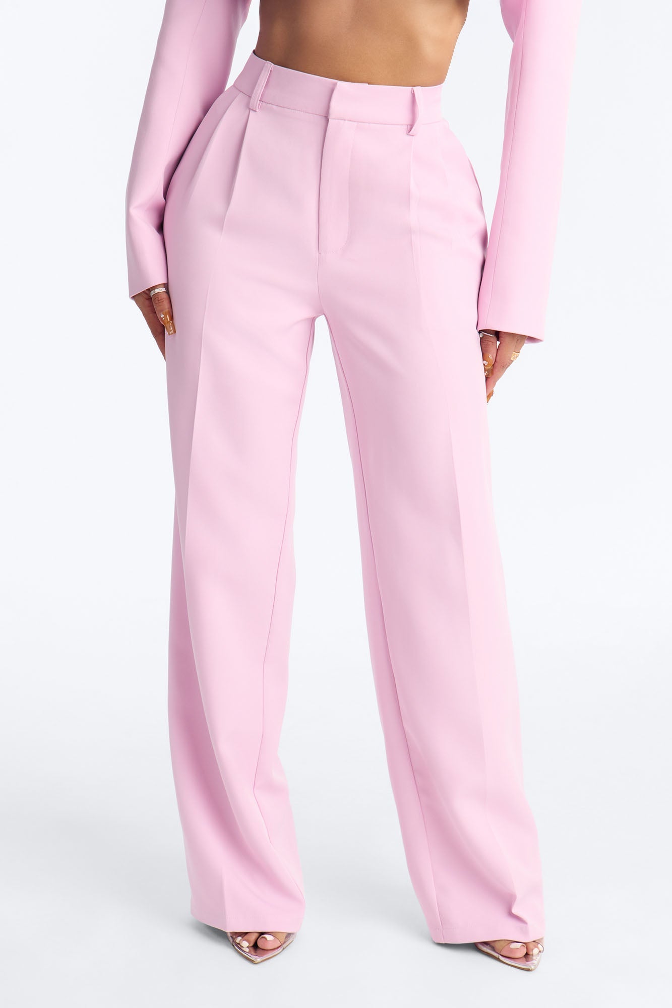 Kendall High Rise Trouser Pant - Pink