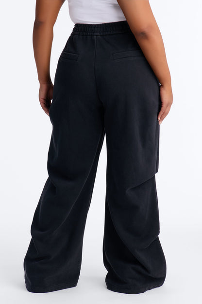 Far From Average Washed Mid Rise Stacked Pant 33″ - Black Wash