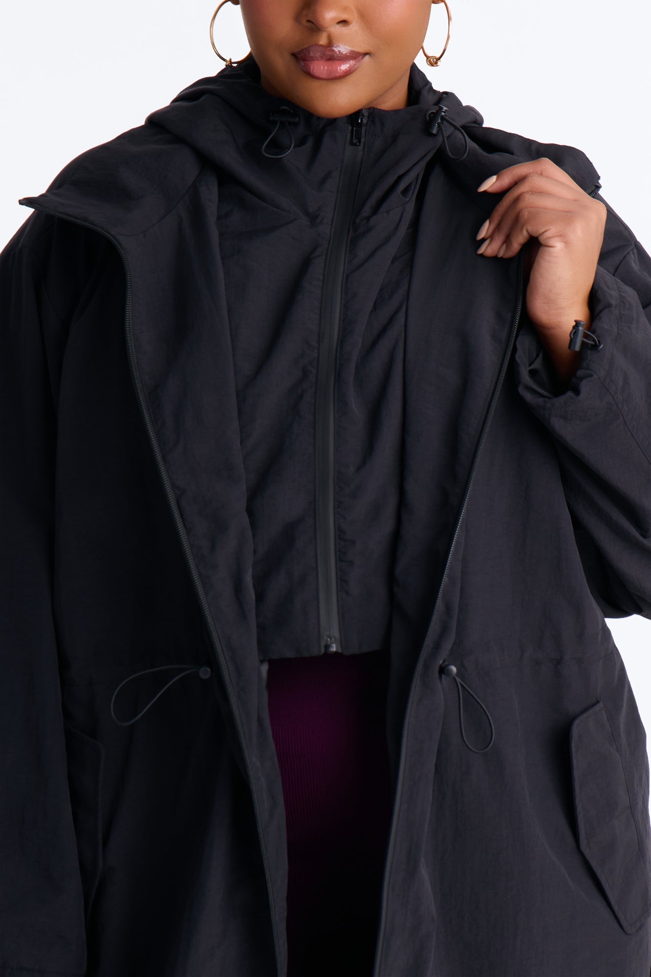 Mountain Mover Long Anorak Jacket - Black