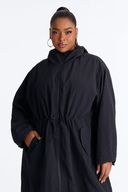 Mountain Mover Long Anorak Jacket - Black