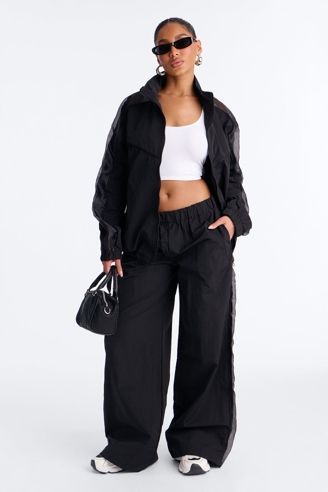 No Days Off Sheer Windbreaker Pant 33″ - Black