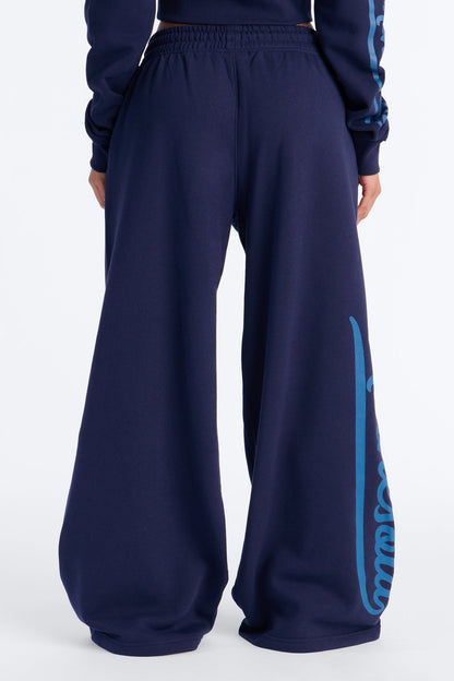 NBA Minnesota Timberwolves Fleece Wide Leg Pants - Navy