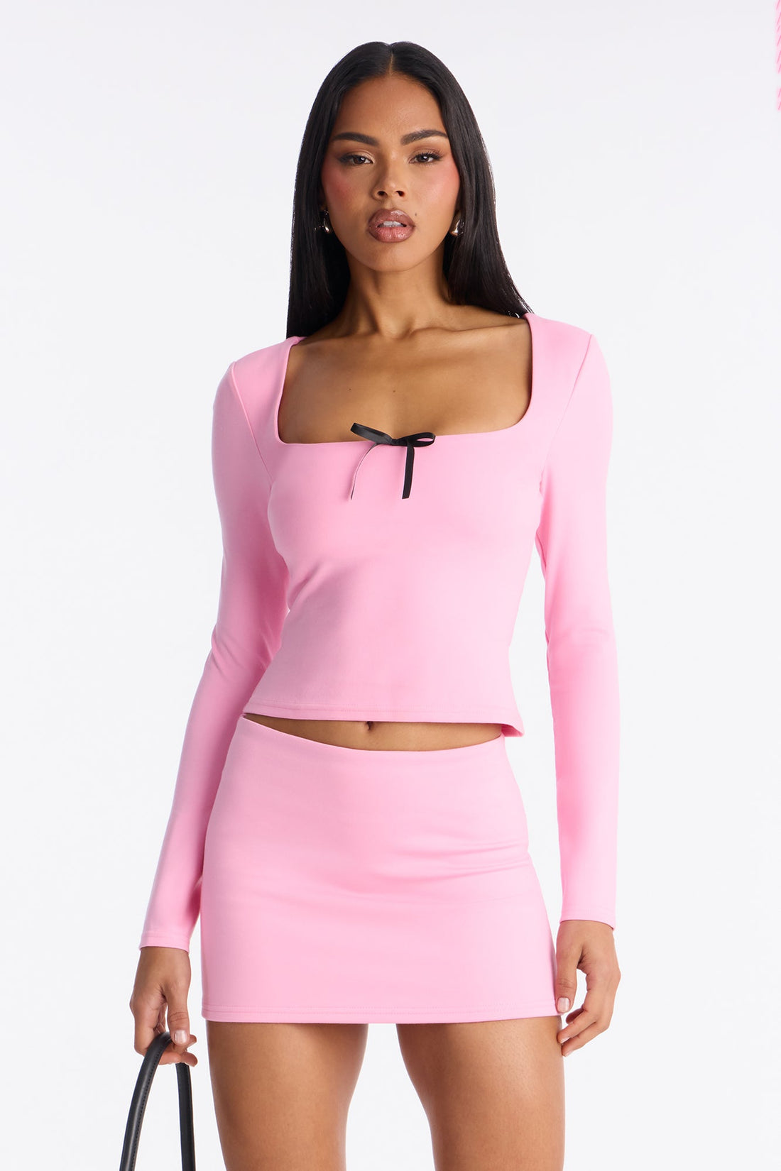 Sweet Angel Micro Mini Skirt Set - Pink