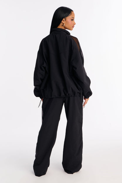 Airwave Motion Windbreaker Zip Up Jacket - Black