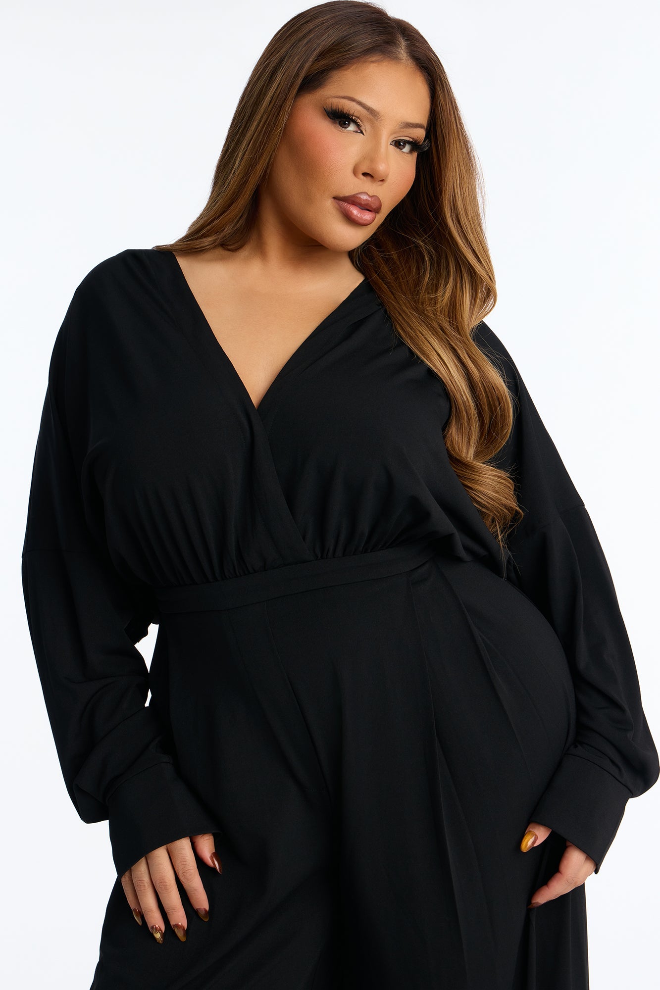 Chic Meets Cool Hooded Wide Leg Jumpsuit - Black