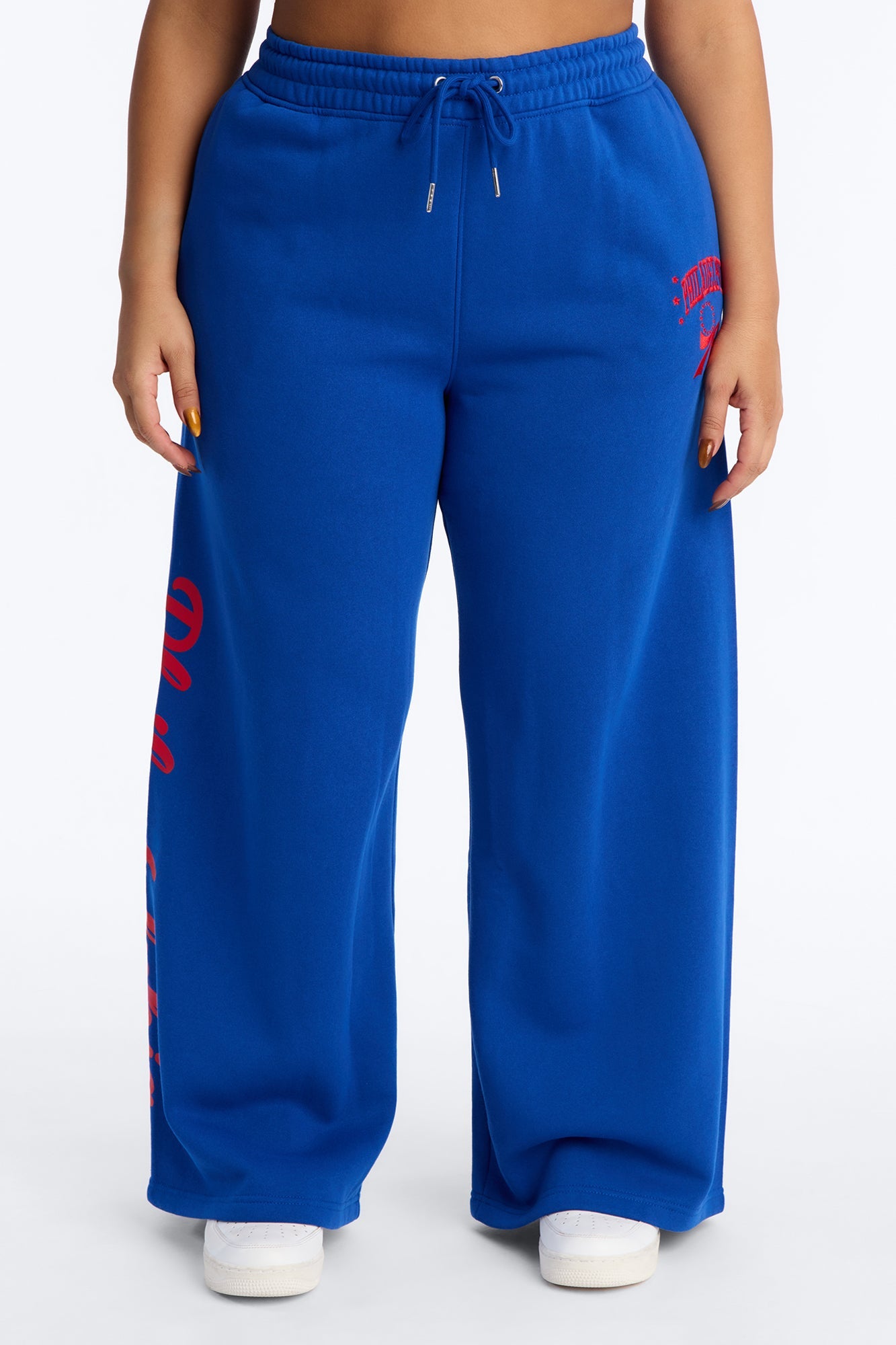 NBA Philadelphia 76ers Fleece Wide Leg Pants - Royal