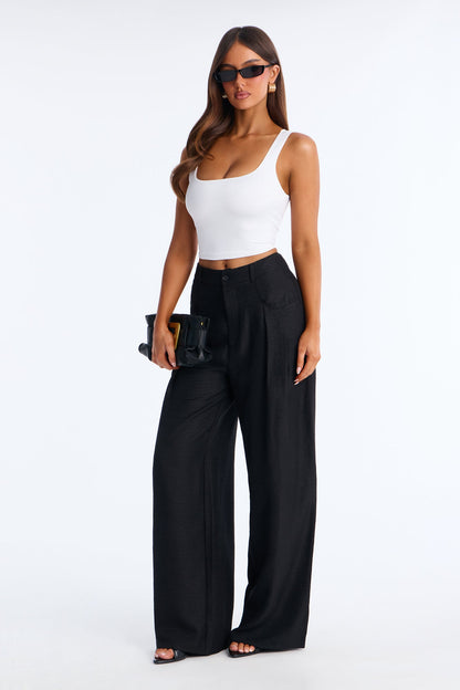 Matson Wide Leg Trouser - Black