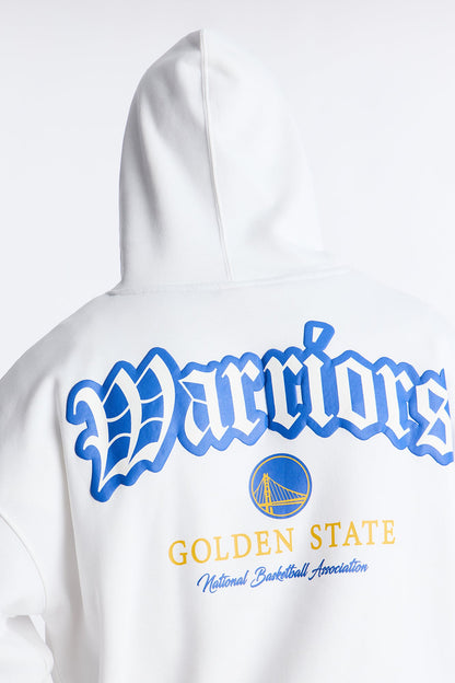 Warriors Old English Embroidery Hoodie - White
