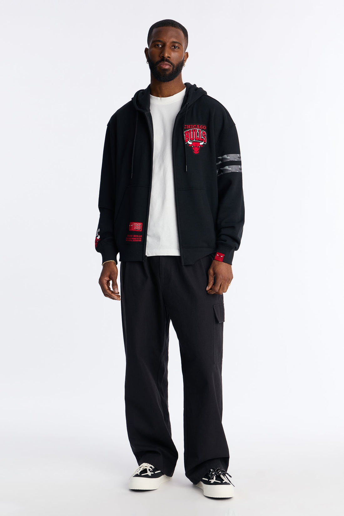 Bulls Campus Zip Hoodie - Black