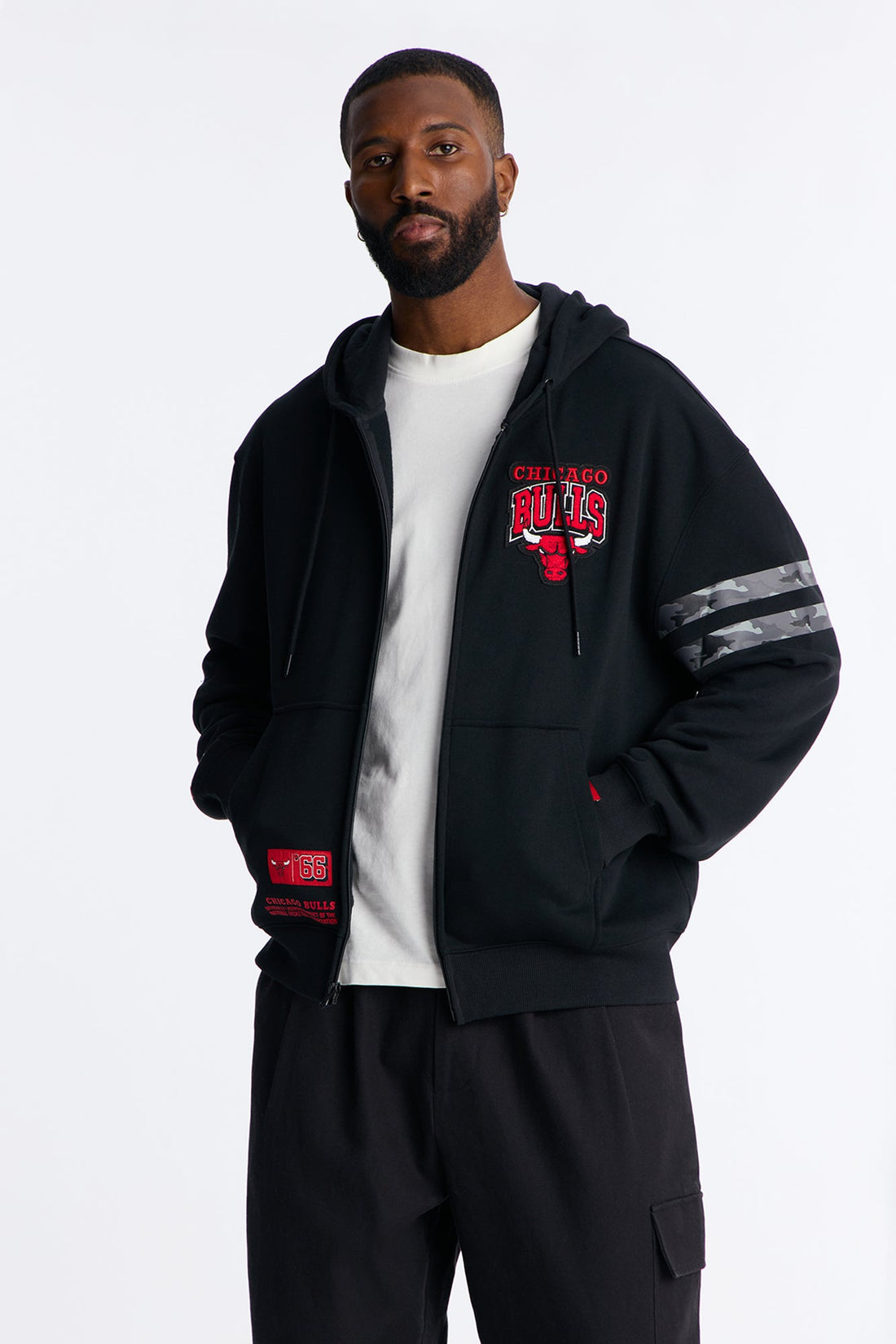 Bulls Campus Zip Hoodie - Black