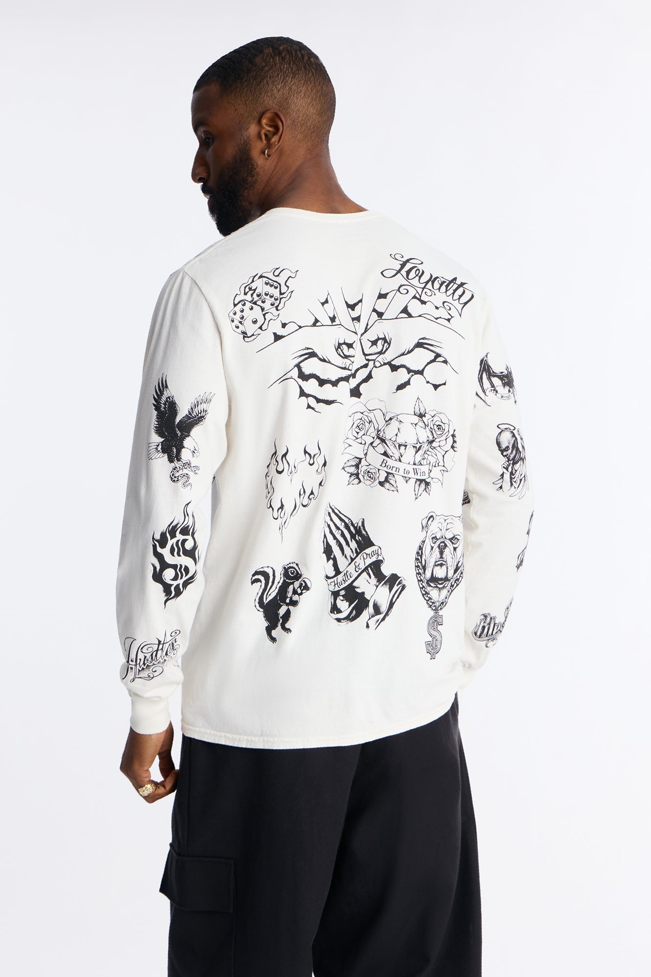 Ambition Oversized Long Sleeve Tee - Natural