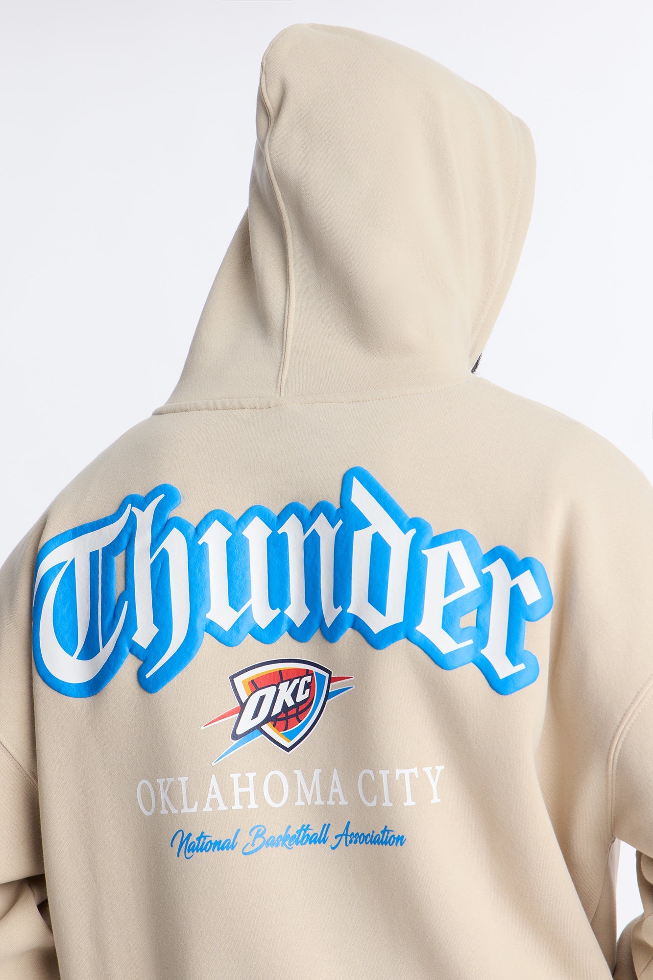 Thunders Old English Embroidery Hoodie - Sand