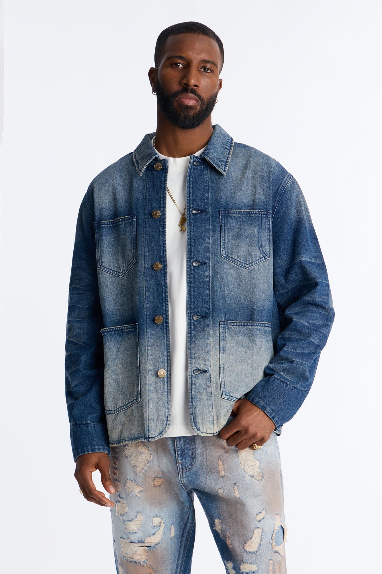 Utility Street Ops Denim Jacket - Dark Wash