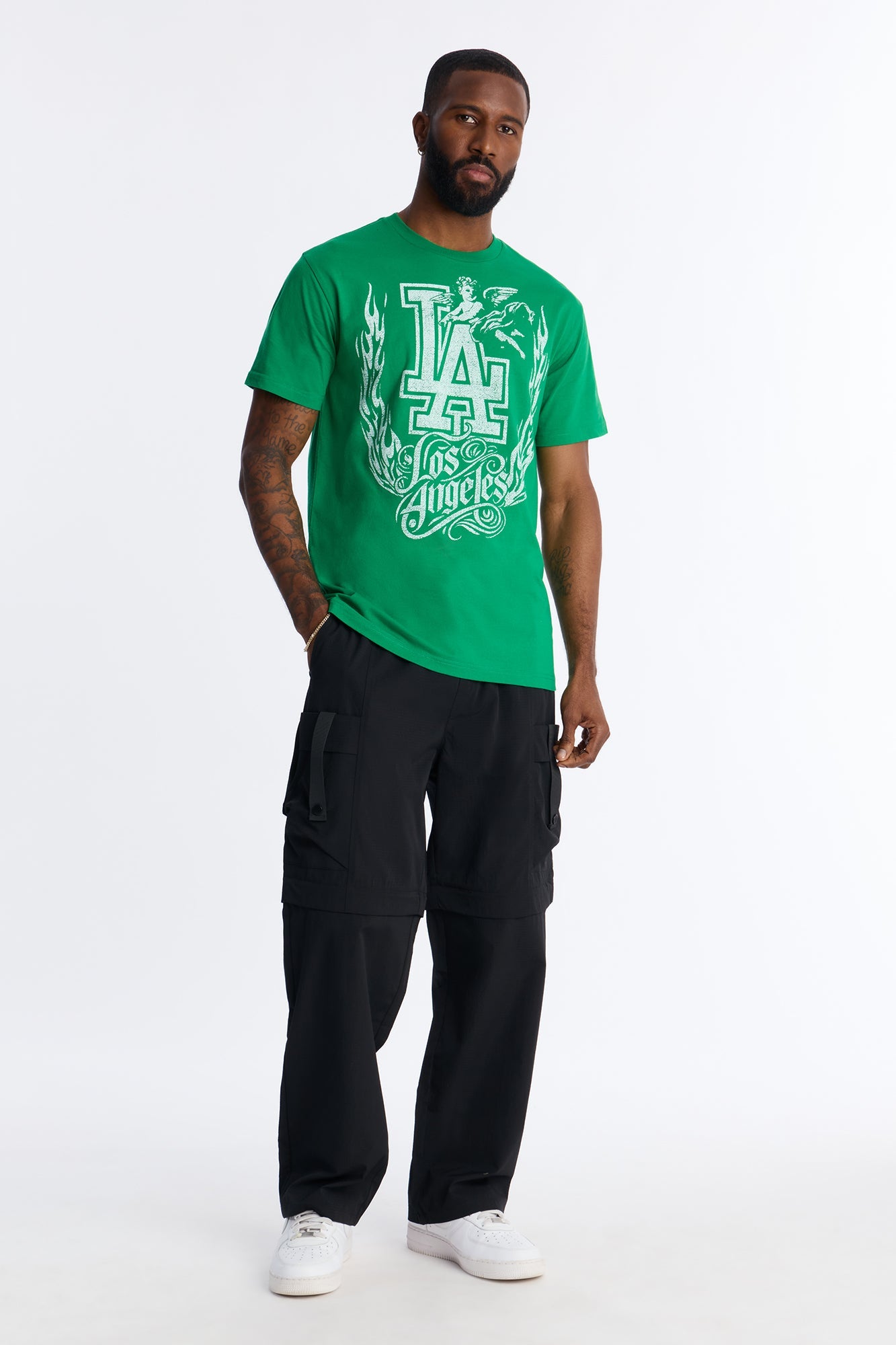 LA Angels California Graphic Short Sleeve Tee - Hunter Green