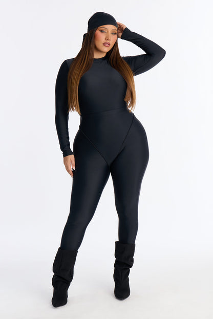 Isabelle 3 Piece Bodysuit Legging Set - Black