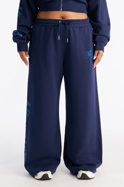 NBA Minnesota Timberwolves Fleece Wide Leg Pants - Navy