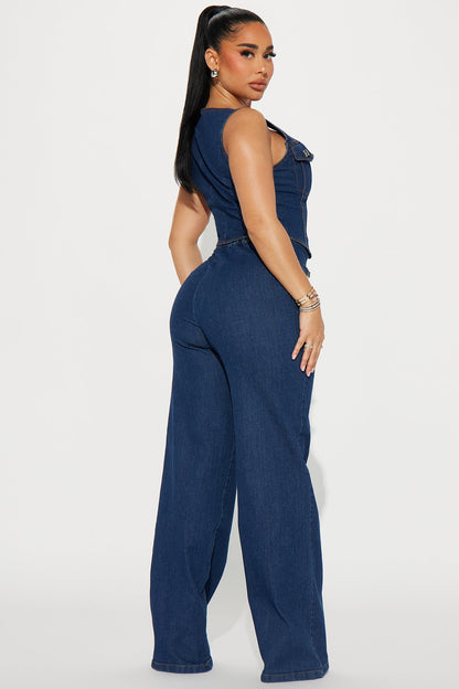 Ride Or Die Denim Pant Set - Medium Wash