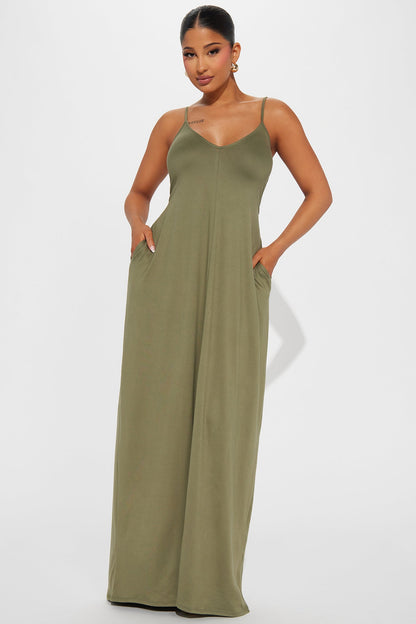 Simple Saturday Maxi Dress - Olive