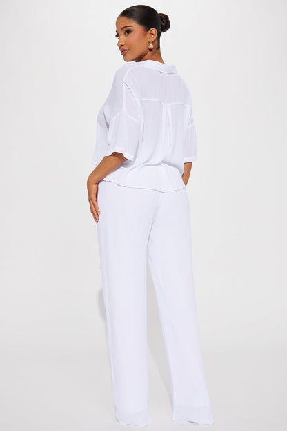 Greece Fantasy Pant Set - White