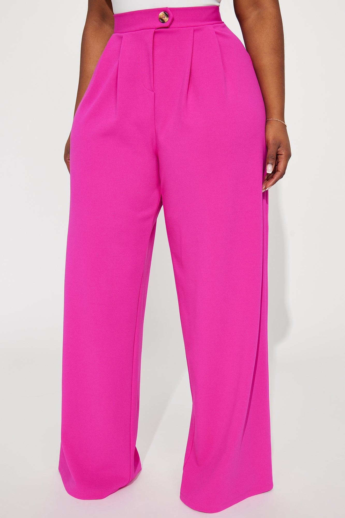 What Matters Most Wide Leg Trouser - Fuchsia