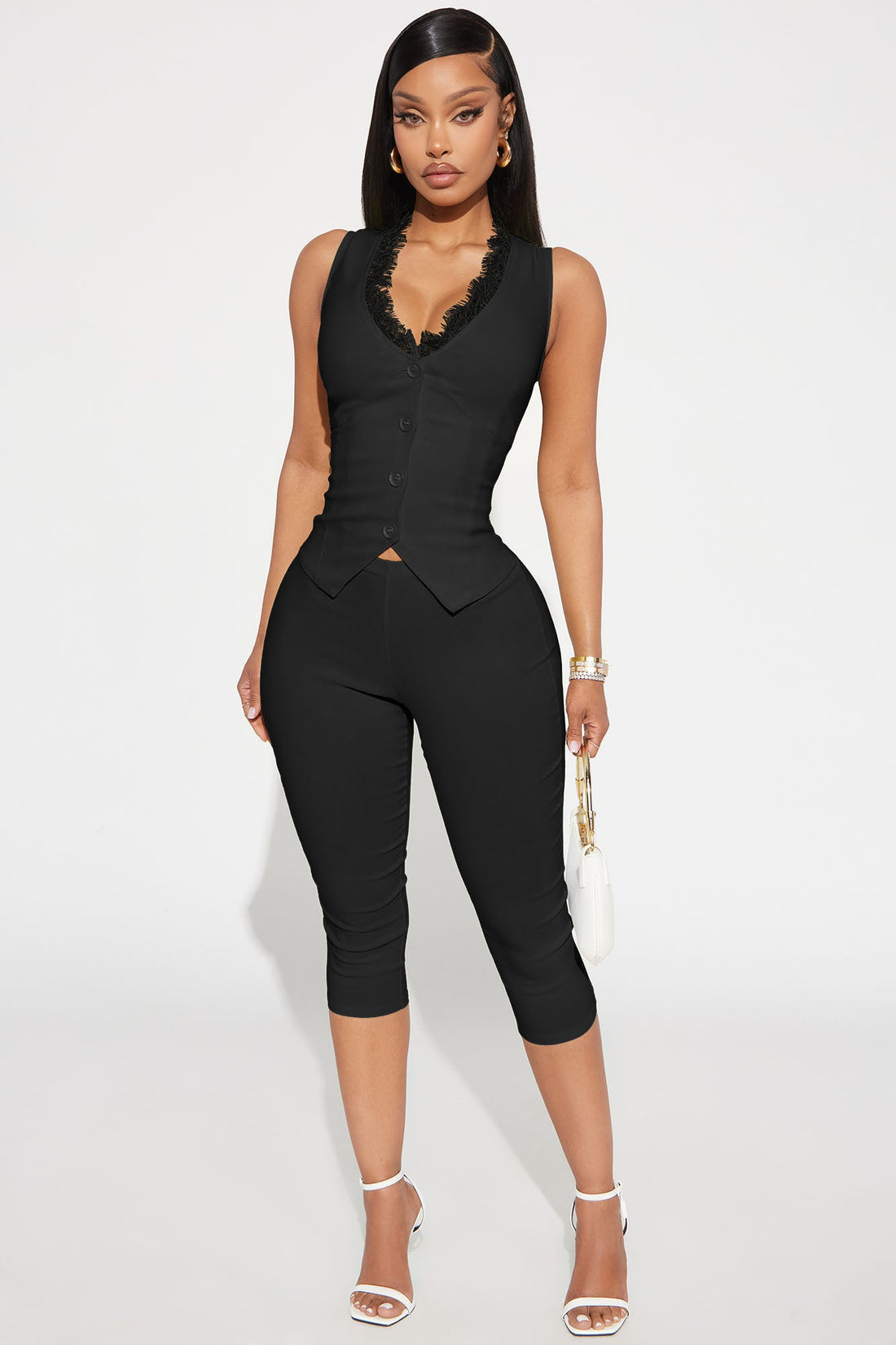 Give Me Everything Capri Jumpsuit - Black