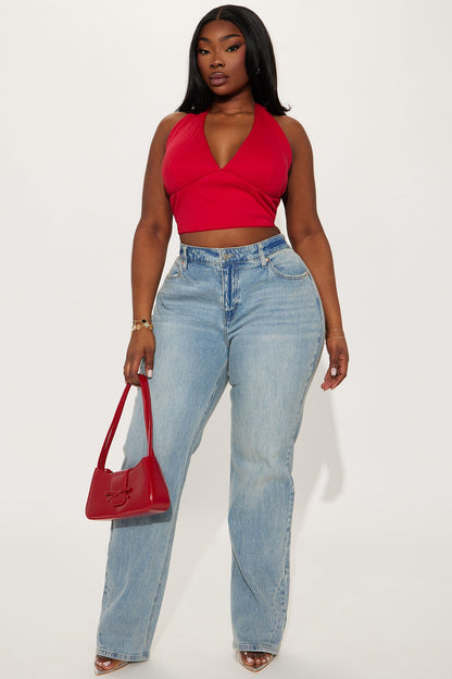 Tall Deserved It Stretch Straight Leg Jeans - Light Wash