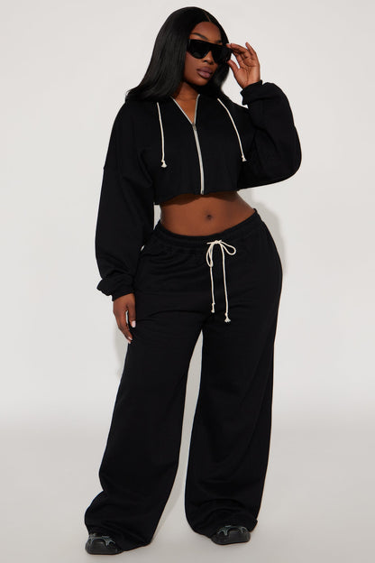 On The Way Sweatpant Set - Black