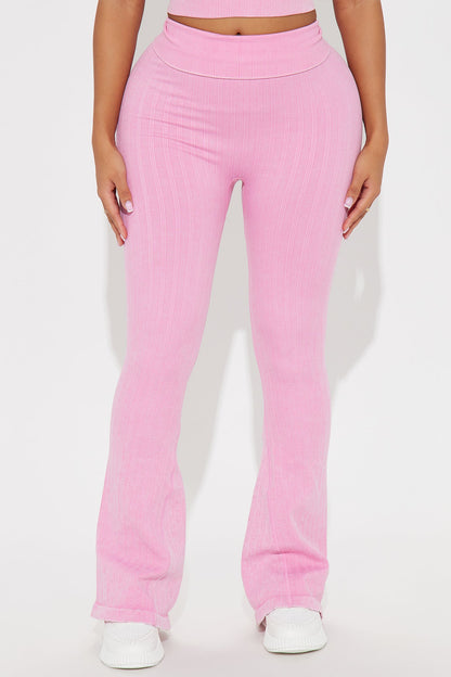 Zen Zest Washed Yoga Pant - Bubblegum Pink