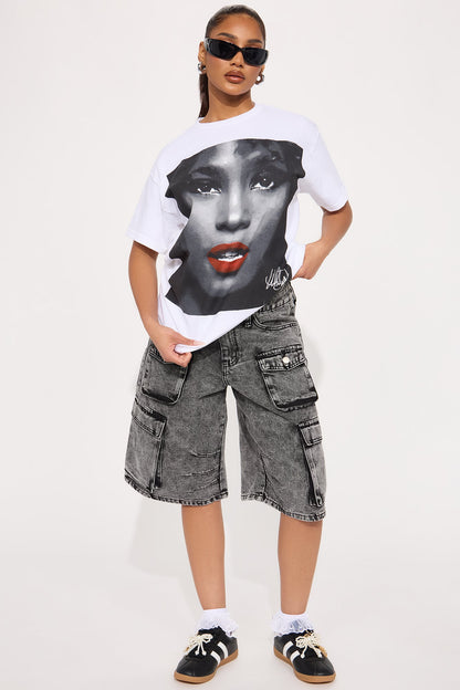 Whitney Houston Up Close Tee - White
