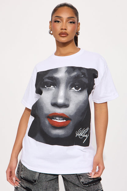 Whitney Houston Up Close Tee - White