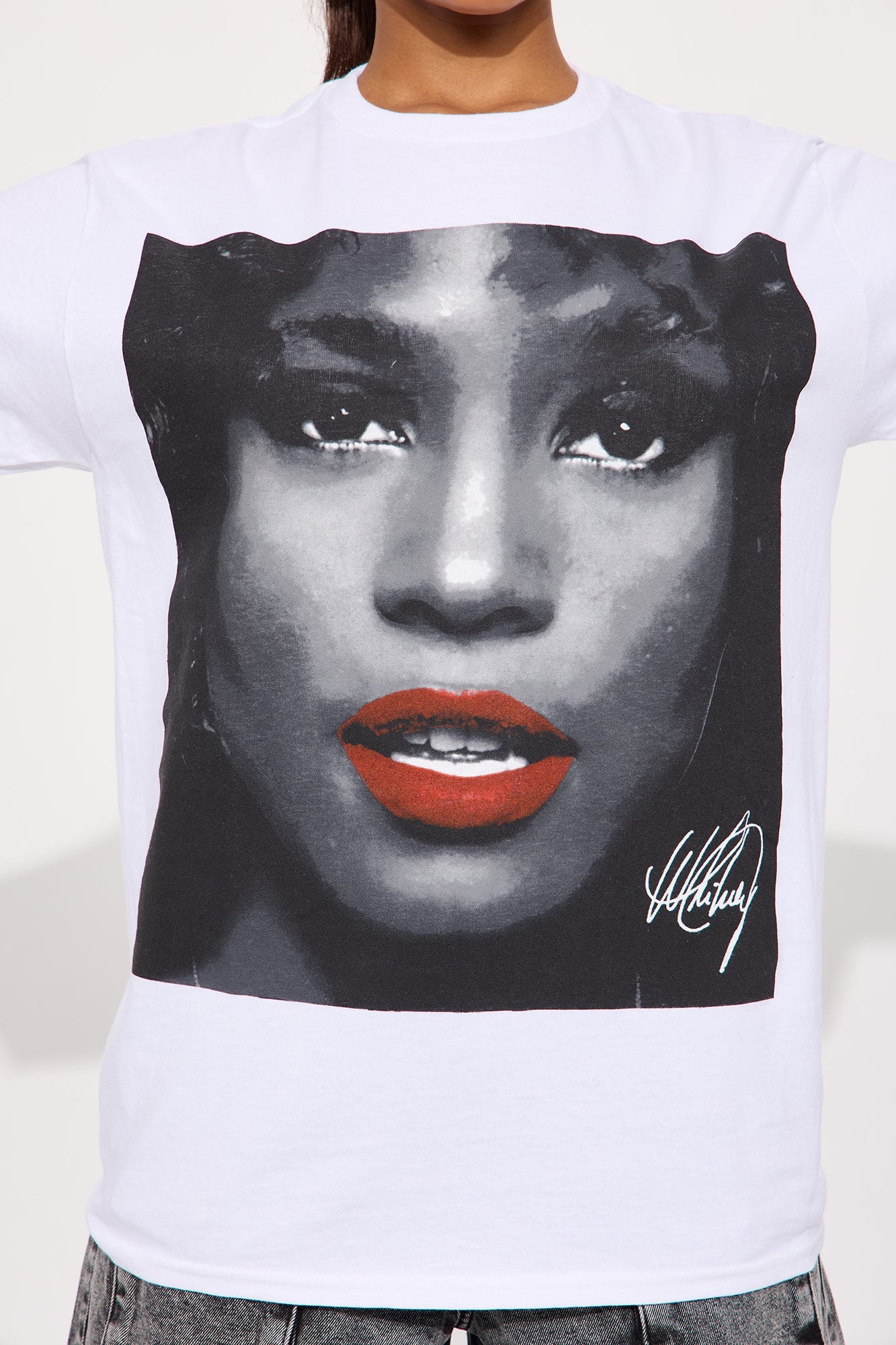 Whitney Houston Up Close Tee - White