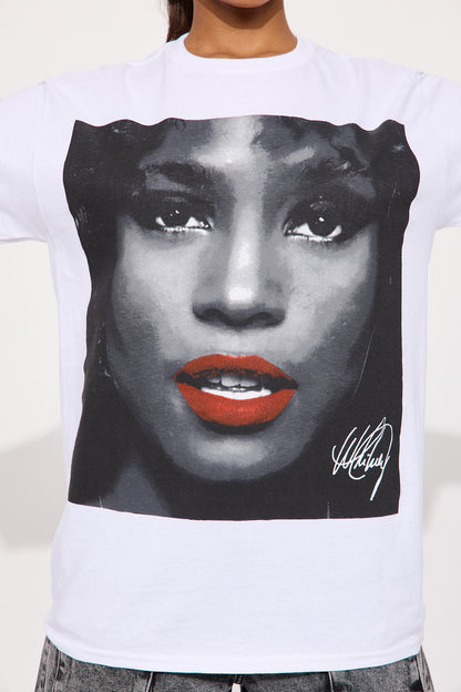 Whitney Houston Up Close Tee - White